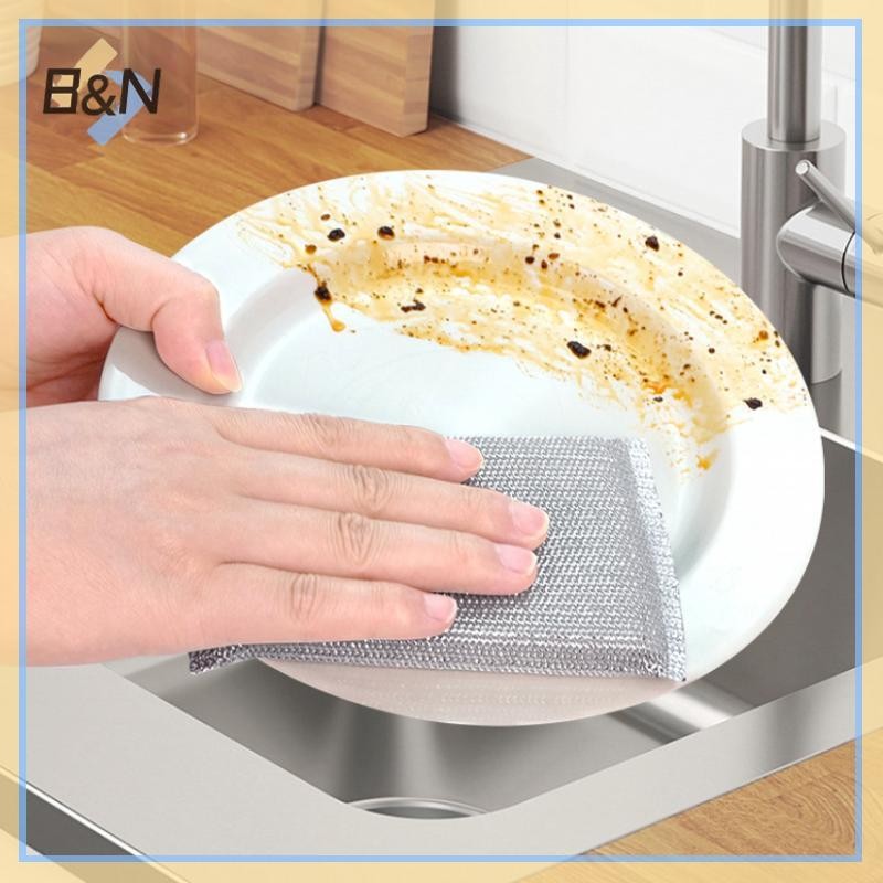 B & N 4 Miếng Bọt Biển Rửa Chén Nhà Bếp, Không Làm Tổn Thương Nồi Bàn Chải Hiện Vật, Khăn Lau Xốp Làm Sạch Không Gia Đình.