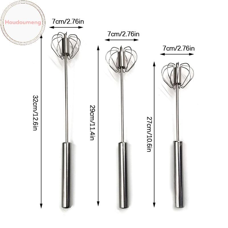 Máy đánh trứng bằng thép không gỉ Hodou 304 Máy đánh trứng bán tự động Máy trộn tay tự xoay Máy khuấy trứng Phụ kiện nhà bếp Dụng cụ trứng VN