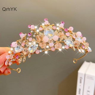 Nhà Máy Thời Trang Lãng Mạn Nhiều Màu Công Chúa Tiaras Vương Miện Cho Nữ Cô Gái Thời Trang Prom Vương Miện Tiệc Cưới Phụ Kiện Tóc QrhYK