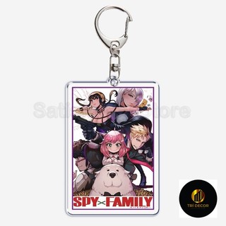 Móc khóa Anime SPY X Family Dễ Thương Nhân Vật Anya Yor Loid Bond 2 Mặt Trong Suốt Phụ Kiện Trang Trí Dễ Thương