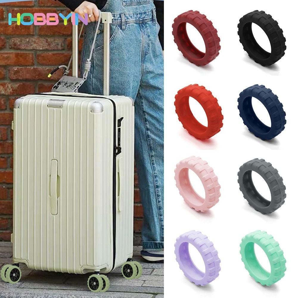 Hobbyin 8 Cái / bộ Giày Bánh Hành Lý Du Lịch, Với Âm Thanh Im Lặng Silicon Vali Bánh Xe Vỏ Bảo Vệ, Bộ Phận Vali Trục Giảm Bánh Xe Mang Hộp Xe Đẩy Bánh Bao