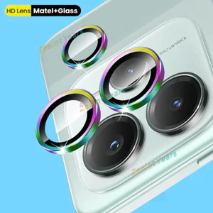 Dành cho Redmi Note 14 5G Note14 4G Mũ ống kính trong suốt mỏng Mũ bảo vệ Camera sang trọng Bảo vệ vòng kim loại Vỏ phim kính cường lực