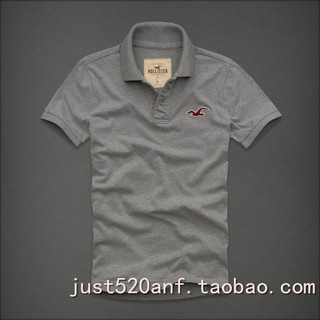 [Readystock] [Giảm giá hấp dẫn] Áo sơ mi polo ngắn tay in hình con mòng biển cổ điển Hollister dành cho nam