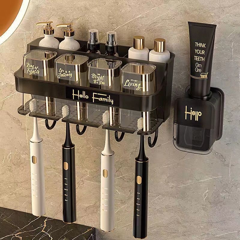 Preferred#Bathroom Shelf Toothbrush and Cup Shelf Gargle Cup Punch-Free ...