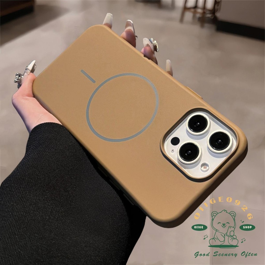 【 Ốp lưng iphone16 】 Ốp điện thoại từ tính lỏng cảm giác da iphone16 Pro Max 15 14 13 12 11 cho vỏ iPhone Vỏ mềm silicon TPU chống sốc