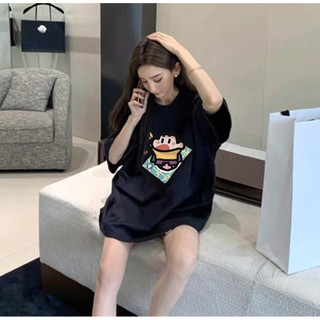 HIIXIIVI 100% Cotton Tay Ngắn Oversize Unisex Áo Thun Plus Size Nữ Tee Baggy Hoạt Hình Áo