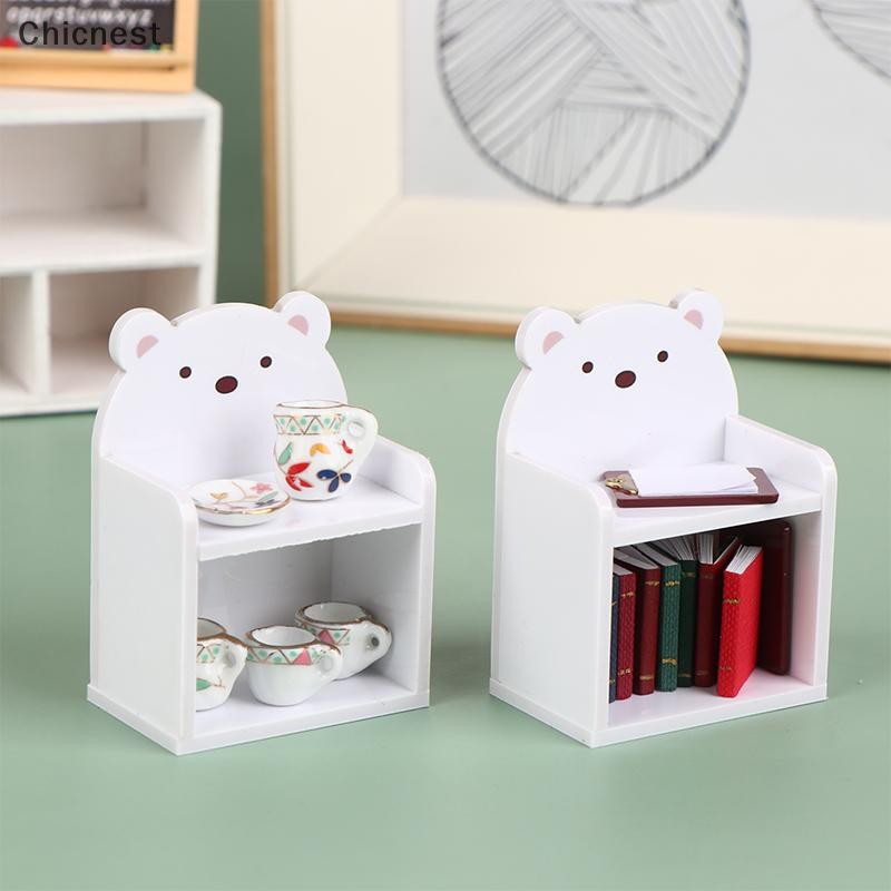 [Chc] 1 / 12 Kệ sách thu nhỏ Nhà búp bê Kệ để bàn Búp bê Phụ kiện nội thất nhà [VN]