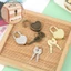 BASA Bộ 1 ổ khóa mini hình trái tim kèm chìa khóa cho vali, hộp trang sức, nhật ký, hành lý du lịch, cưới