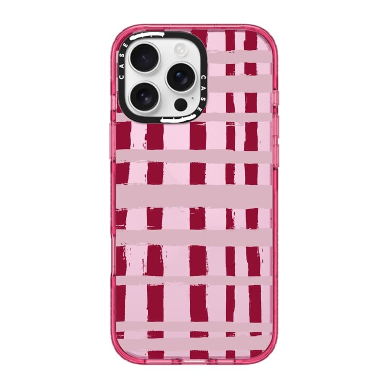 CASECASE X Lưới Đỏ Ốp Lưng Màu Hồng Fizz Trong Suốt Cứng Hút Từ Tính Tác Động Dành Cho Apple IPhone 12 13 14 15 16 Pro Max Plus Có Hộp