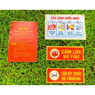 Nội Quy Phòng Cháy Chữa Cháy, bảng cấm lửa PCCC, biển báo, nội qui, tiêu lệnh bằng decal hoặc format