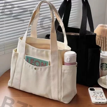 Túi vải Túi vải đơn giản Túi Tote Túi ăn trưa Túi học Túi hướng dẫn Túi vải văn học Túi xách Túi xách Túi xách nhiều túi Túi vải Dây kéo dung tích lớn Túi vải Túi nhỏ Túi đựng bữa ăn Túi đi làm