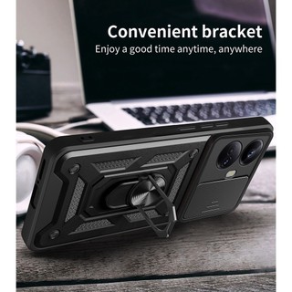 Vỏ chống sốc Vỏ giáp ống kính từ tính ô tô Realme 10 Pro Plus 5G 9 9i C55 C53 C51 C67 C65 4G Narzo N55 Note 50 Giá đỡ vòng đeo tay Kéo đẩy Camera Bảo vệ