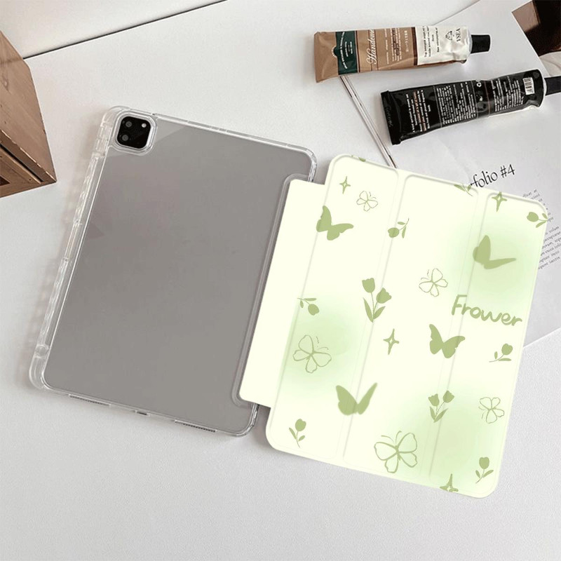 Ốp Bảo Vệ Cho iPad 2025 A16 gen11th Air1 / 2 Gen5 / 6 Air5 / 6 / 7 air 11 inch air 13 inch Mini4 / 5 / 6 Gen7 / 8 / 9th pro 12.9 2024 pro11 Vỏ Máy Tính Bảng Trong Suốt Dễ Thương