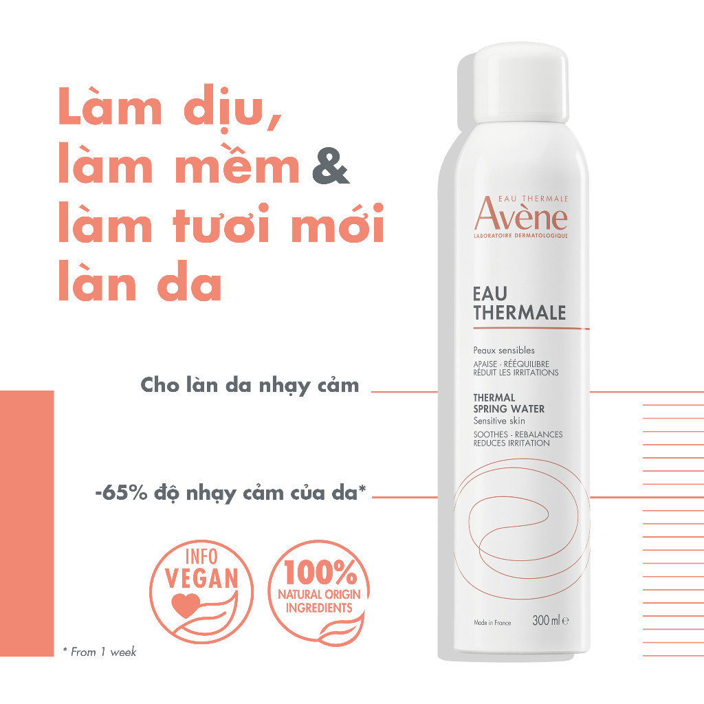Xịt khoáng cấp ẩm Eau Thermale Avène EAU THERMALE giúp làm dịu và bảo vệ da..nakiz