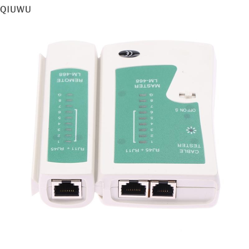 Máy kiểm tra cáp mạng QIUWU RJ45 RJ11 Cat5 Cat6 UTP LAN Cable Test Tool Mạng dây cáp điện thoại Công cụ theo dõi máy dò đường dây.