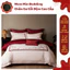 Bộ Chăn Ga Gối Lụa Đỏ Ga Trần Bông Cảm Giác Nồng Cháy Lãng Mạn - MemMinbedding Luxury