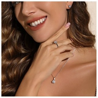 Nhẫn kim cương cắt tròn 0,5 Ct-2.0 Ct Thời trang có thể điều chỉnh Kỷ niệm đám cưới cho nữ Cô gái