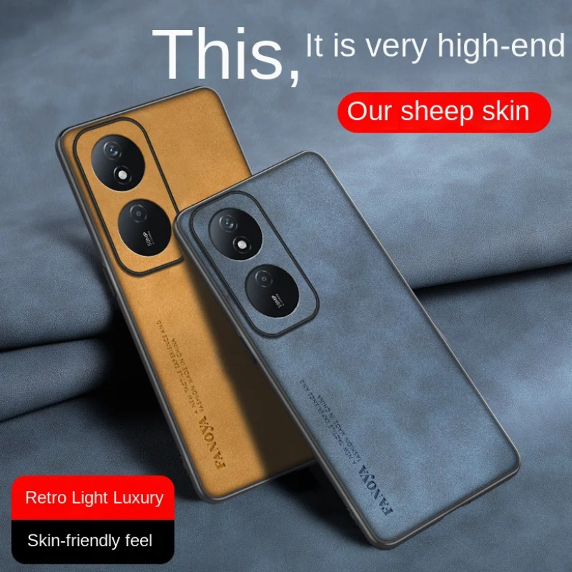 Ốp lưng Honor X7B CLK-LX1 Da PU chống sốc Vỏ cứng Vỏ điện thoại mờ Ốp lưng silicon cho Honor X7B CLK LX1 LX2 LX3