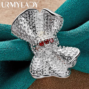 URMYLADY Bạc 925 Nơ 7-10 # Nhẫn Nữ Tiệc Cưới Thời Trang Quyến Rũ Trang Sức