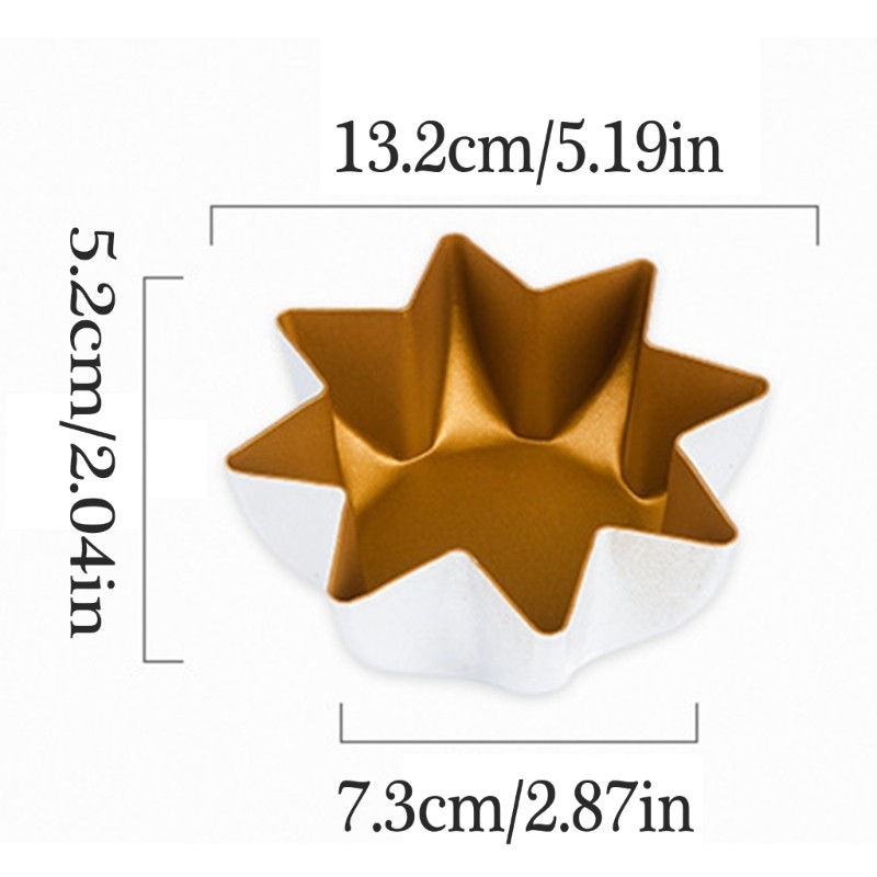SHI 4 Trứng Tart Khuôn Nhỏ Bánh Cupcake Bánh Quy Khuôn Nhôm Nhỏ Tart Chảo Dòng Khuôn Nướng Bánh Ly Dễ Sử Dụng