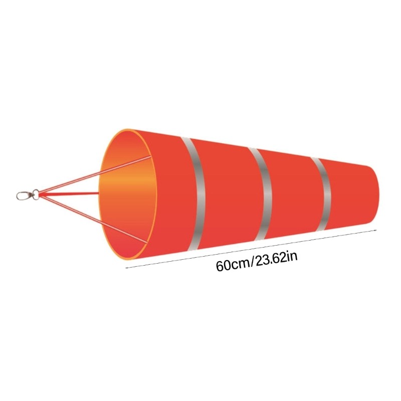 PPY Treo Ngoài Trời Hướng Gió Tất Gió Phản Quang Windsock Cho Sân Vườn Và Sân Nhà Trang Trí Nhựa Huỳnh Quang Thời Tiết