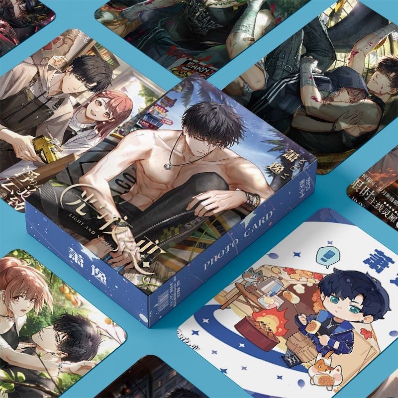 Bộ 50-55 Manga Manhwa Anime Game Tình Yêu Và Không Gian Sâu Genshin Laser Holographic Lomo Cards Honkai Star Rail Light and Night Photocards Aventurine Hologram Bưu Thiếp YM