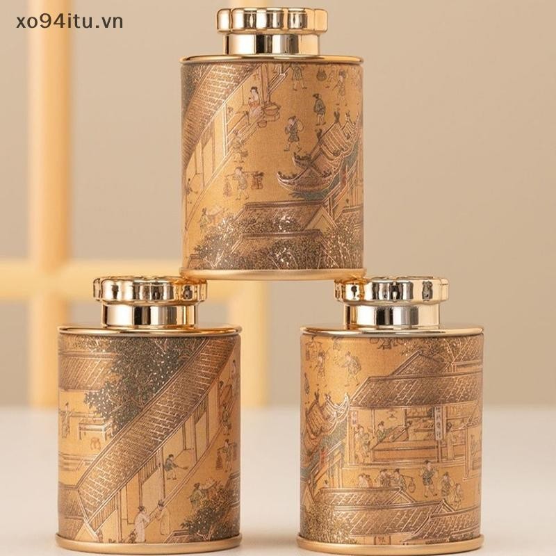 Xoitu Retro Trà Đen Trà Xanh Kín Hơi Mùi Cà Phê Caddy Tổ Chức Du Lịch Hộp Đựng Di Động Có Thể Kín Bình Trà Hộp Bảo Quản VN