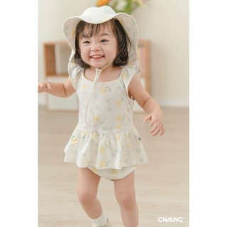 Chaang SS2025 Set váy bodychip kèm mũ Bloom cho bé