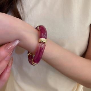 DREJEW Vòng tay nối vuông nhựa châu Âu và Mỹ này thời trang, hợp thời trang, đa năng và thanh lịch. Nó có thiết kế độc đáo và là phụ kiện thích hợp cho nữ