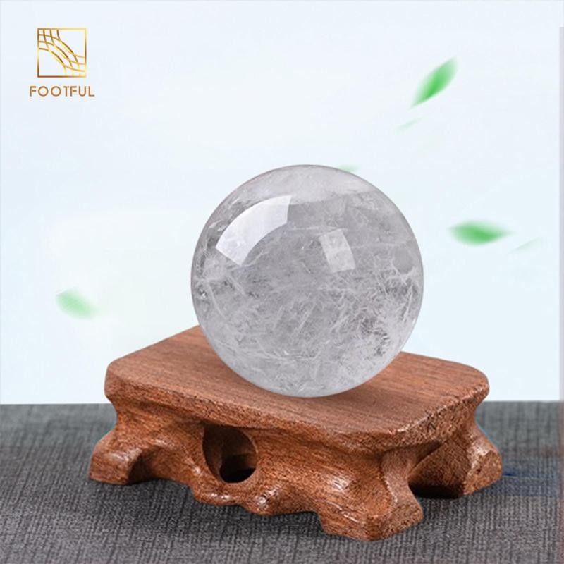 Đế trưng bày đế gỗ bằng đồng thau để trang trí nhà cửa quả cầu pha lê