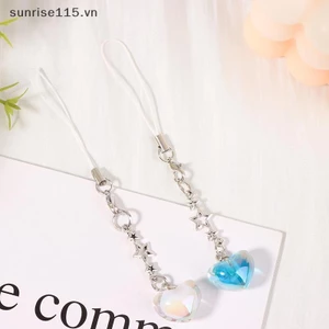 Ssvn Thời Trang Y2K Trái Tim Ngôi Sao Điện Thoại Di Động Dây Tối Giản Dễ Thương Điện Thoại Di Động Dây Móc Khóa Trang Trí Mặt Dây Chuyền.