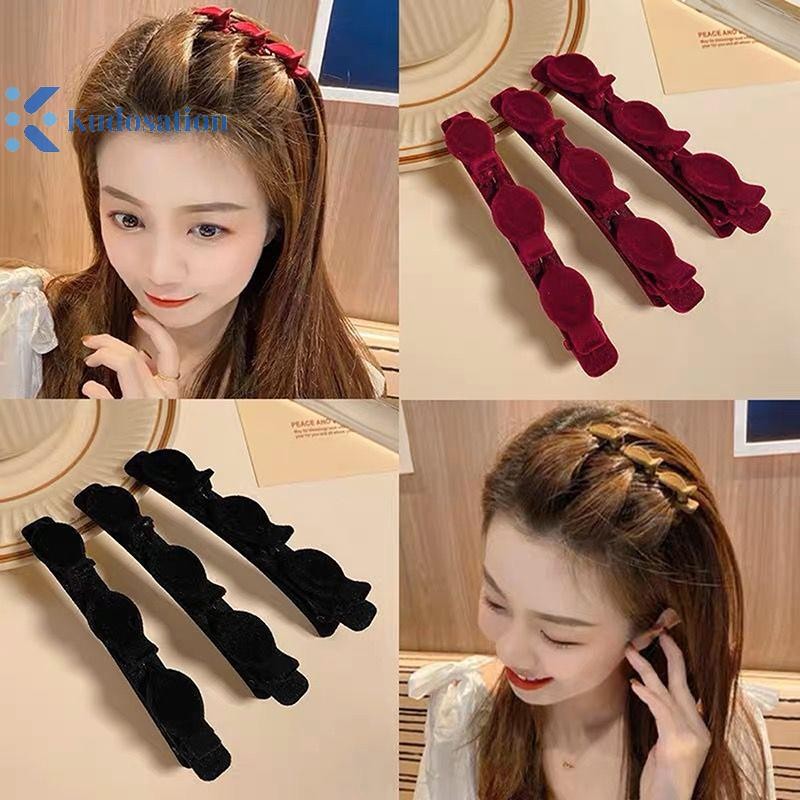 Kudosation Màu Trơn Kẹp Tóc Phong Cách Hàn Quốc Cắt Tóc Nổ Kẹp Trán Đổ Barrettes Phụ Kiện Tóc