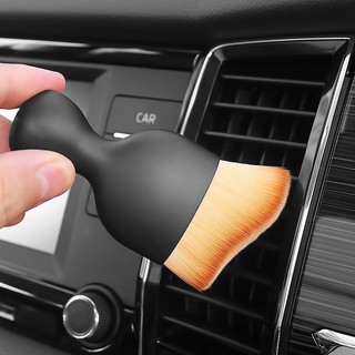 Chổi quét mini đầu cong sợi lông mềm dùng vệ sinh nội thất ô tô, bảng điều khiển, cửa thoát khí, làm sạch nhà ở SUNND