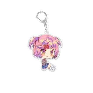 Phụ kiện Anime Doki Doki Literature Club móc khóa acrylic mặt dây chuyền trong suốt Monica
