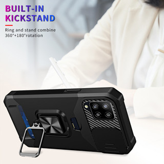 Dành Cho Samsung A42 5G / A12 Ốp Lưng Có Trượt Camera Bao Đựng Thẻ Nhẫn Chân Đế Chịu Lực Bảo Vệ Mỏng Bao