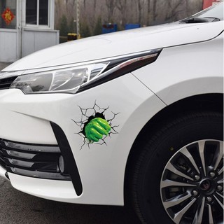 Decal che vết xước trên ô tô, xe máy, xe tải vali, tủ lạnh các mẫu hoạt hình vui nhộn mèo cào chó 3D, iron man, bat man