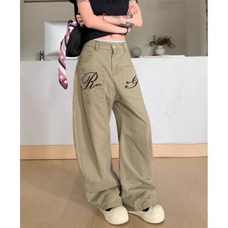 Quần jean nam scimitar thời trang Mỹ, thiết kế thêu cổ điển, phong cách trung tính