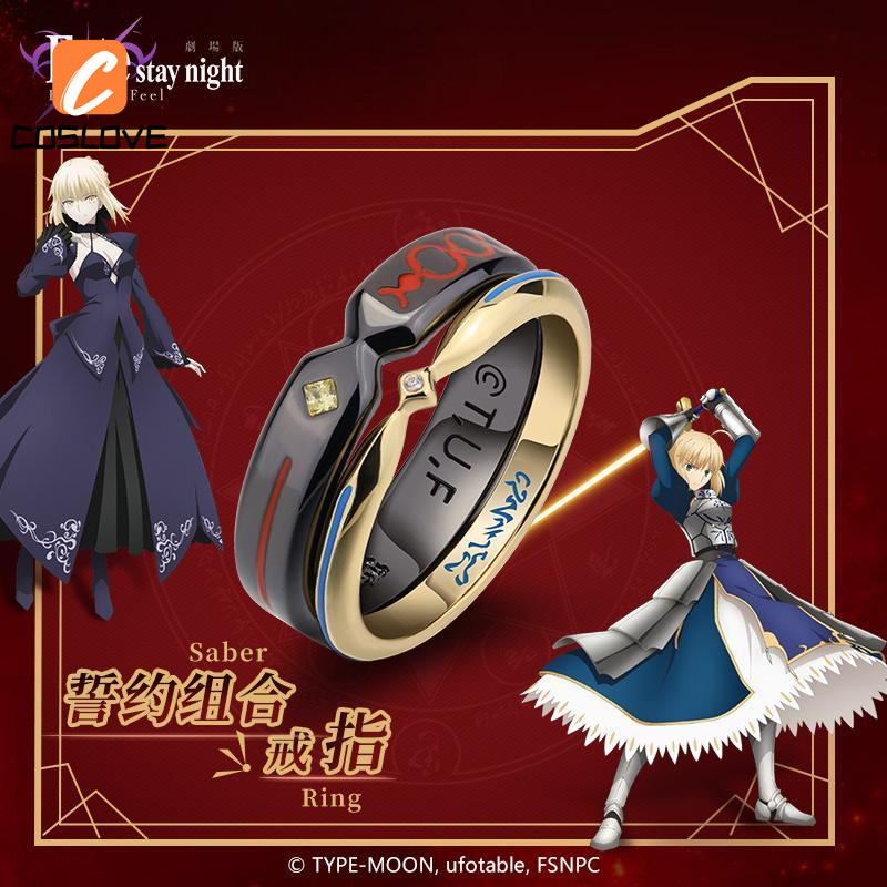Quạt làm anime Fate Stay Night Saber phong cách, đạo cụ cosplay nhỏ gọn