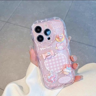 Cinnamoroll Melody Dolls 3D Ốp Lưng Tương Thích Cho iPhone 16 15 13 12 Pro 14 15 11 12 Pro Max 13 12 Mini 16E 16 15 14 Plus Cô Gái Dây Xích Vỏ Điện Thoại
