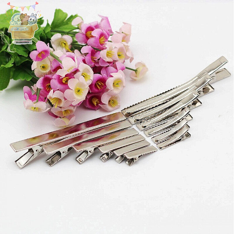 KXH 50 Chiếc Kẹp Tóc Cá Sấu Kim Loại Nơ Răng Barrette Cá Sấu Kẹp DIY Kẹp ELWW