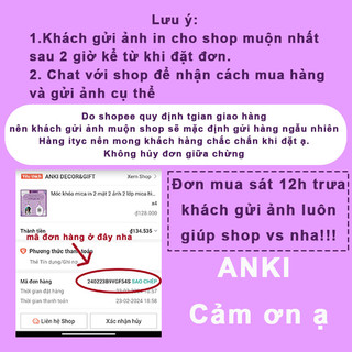 Dây treo điện thoại, móc khóa in ảnh chất liệu mica trong suốt, làm quà tặng, sưu tập
