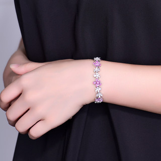 Châu Âu Mỹ ins Phong Cách Mới Zircon Hồng Kim Cương Hoa Anh Đào Vòng Tay Nữ