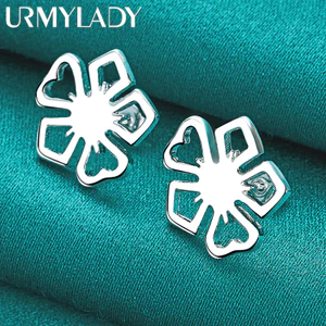 URMYLADY Bông Tai Hoa Bạc 925 Cho Nữ Tiệc Cưới Trang Sức Thời Trang