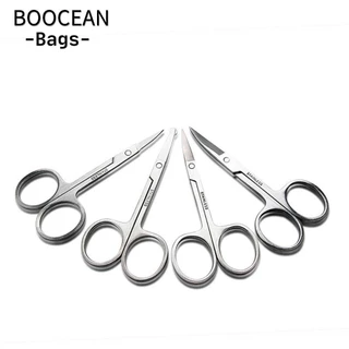 Kéo trang điểm BOOCEAN, Đầu tròn Chăm sóc cá nhân Kéo cắt tỉa lông mày, Cắt tóc mũi bằng thép không gỉ ria mép Dụng cụ tẩy lông Unisex