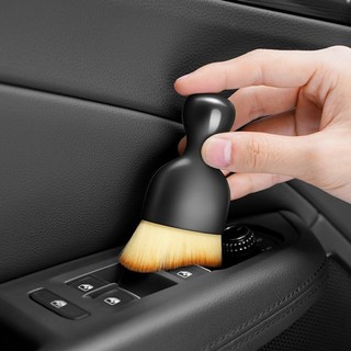 Chổi quét mini đầu cong sợi lông mềm dùng vệ sinh nội thất ô tô, bảng điều khiển, cửa thoát khí, làm sạch nhà ở SUNND