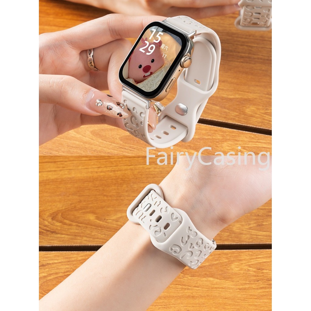 Dây đeo silicon in họa tiết da báo cho Huawei Watch Fit 3 Vòng đeo tay khắc cho Correa cho Huawei Fit3 Dây đeo đồng hồ thể thao Accesorios