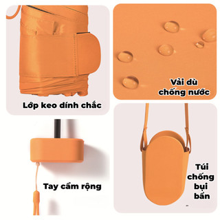 [ SẴN] Ô Gấp Gọn Che Nắng Che Mưa MAISON Chống Tia UV Hiệu Quả, Dù Mini Nhỏ Gọn Chống Thấm Nước Kèm Túi Vải Tiện Ích