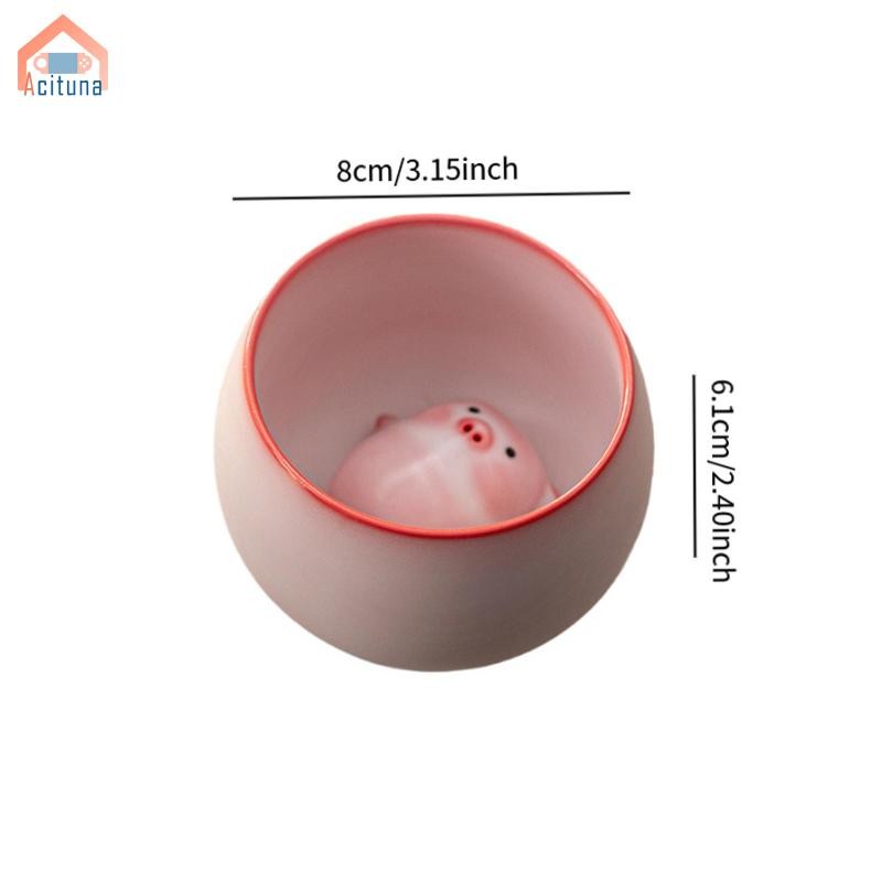 Cốc Trà Gốm Tượng Heo Đất Di Động Truyền Thống Bộ Sưu Tập Trà Người Yêu Quà Tặng Với Trà Thú Cưng Cho Phòng Ăn Nhà Hàng Văn Phòng
