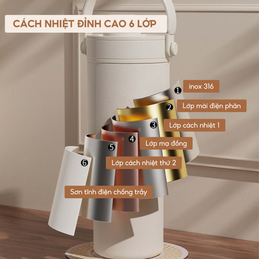 Ly giữ nhiệt khắc tên BOTTLY Simpl 735ml inox 316, lõi tráng sứ cao cấp, sang trọng, 84S735C