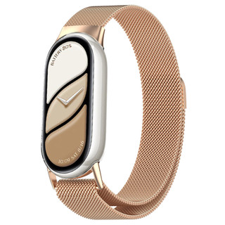 Dây đeo thể thao bằng thép không gỉ cho Xiaomi Mi Band 10 Milan Vòng lặp từ tính Tương thích với Miband 10 NFC